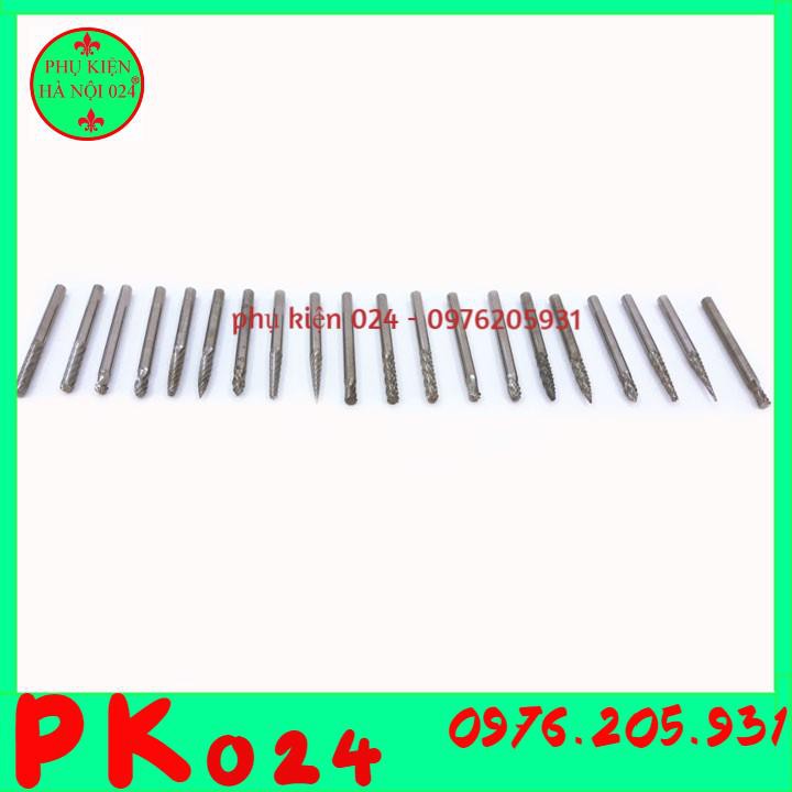 Bộ Mũi Doa Mài Hợp Kim Dùng Mài Kim Loại Và Gỗ 3x3mm