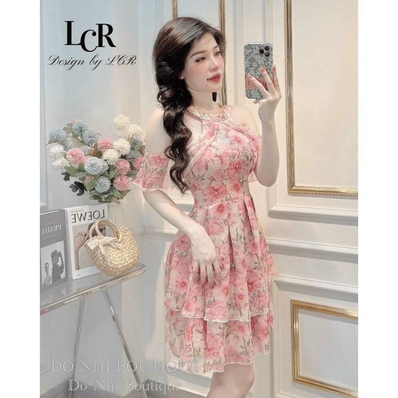 ĐẦM VOAN CỔ YẾM RỚT VAI KIỂU DÁNG SIÊU TÁO BẠO UP thoi trang shop valentina