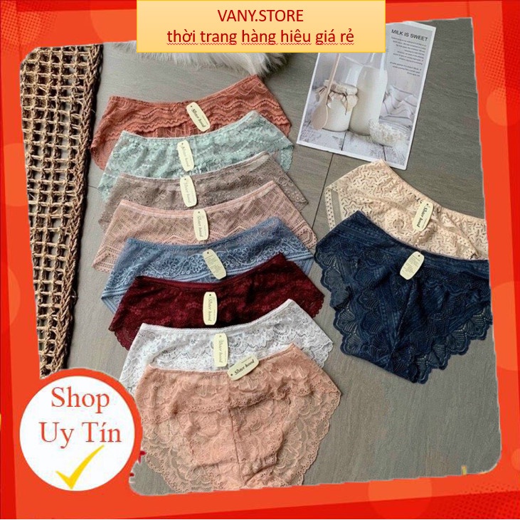 Quần Lót Nữ Ren Sexy công chúa thiết kế họa tiết ren xuyên thấu siêu gợi cảm quyến rũ mã A33
