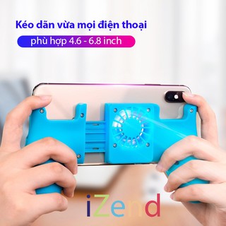 Tay cầm game có quạt tản nhiệt 7 màu  MK kèm pin dự phòng chơi liên quân mobile không lo nóng máy