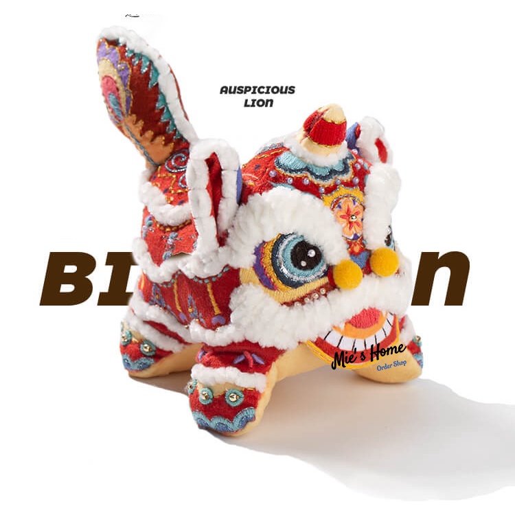 Bộ Kit Gói Dụng cụ tự thêu Lân Sư Tử May Mắn DIY nguyên liệu bạn thêu thủ công túi thơm Trung Thu Đoàn Viên Mie Handmade