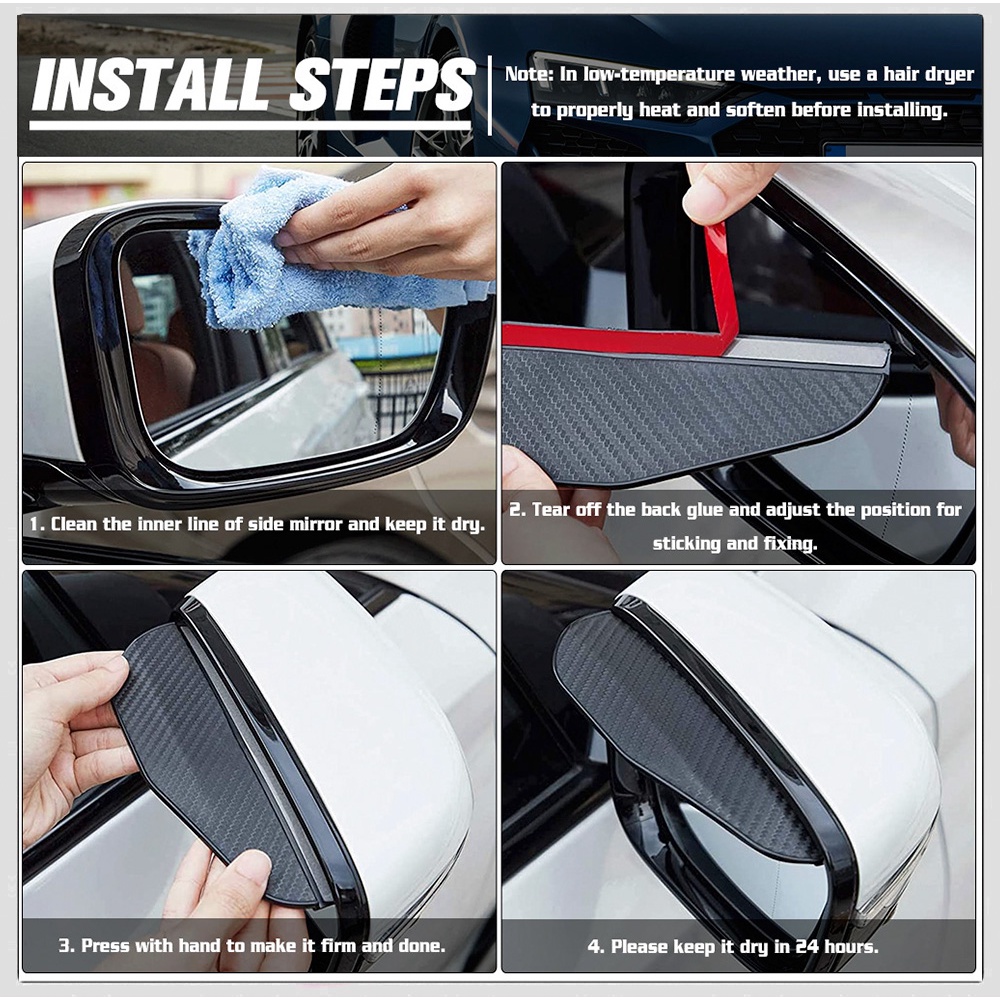 Ốp Gương Chiếu Hậu Họa Tiết Sợi Carbon Cho Xe Hơi