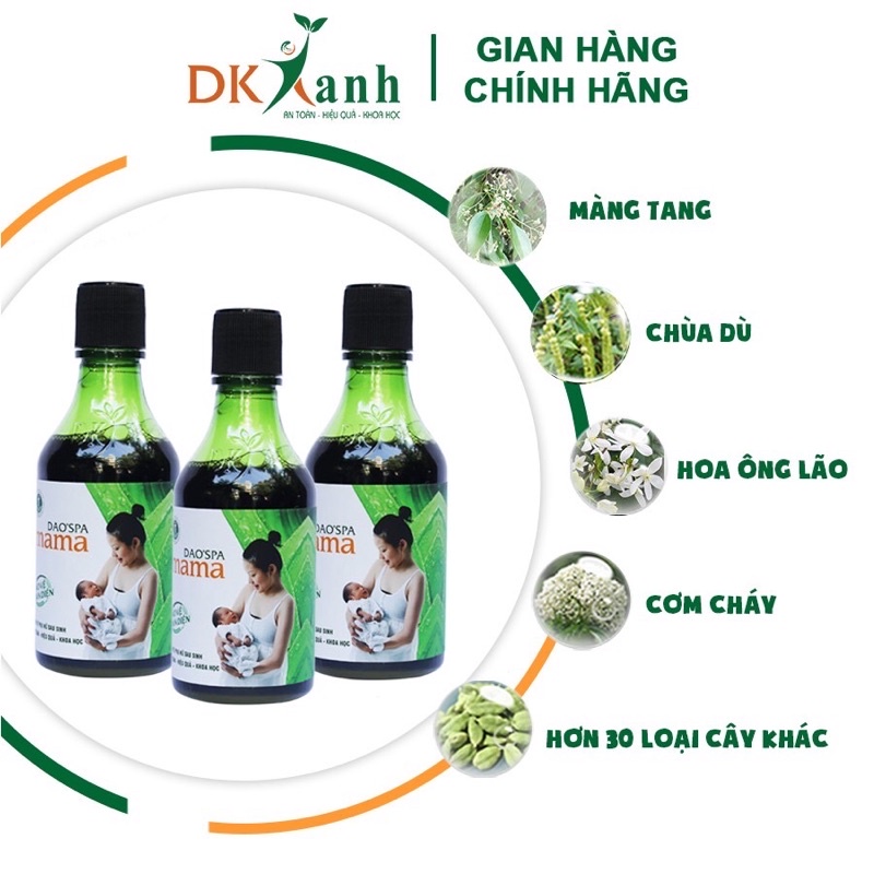 Nước tắm sau sinh của người dao đỏ Dao’spa Mâm (3 chai/250ml)