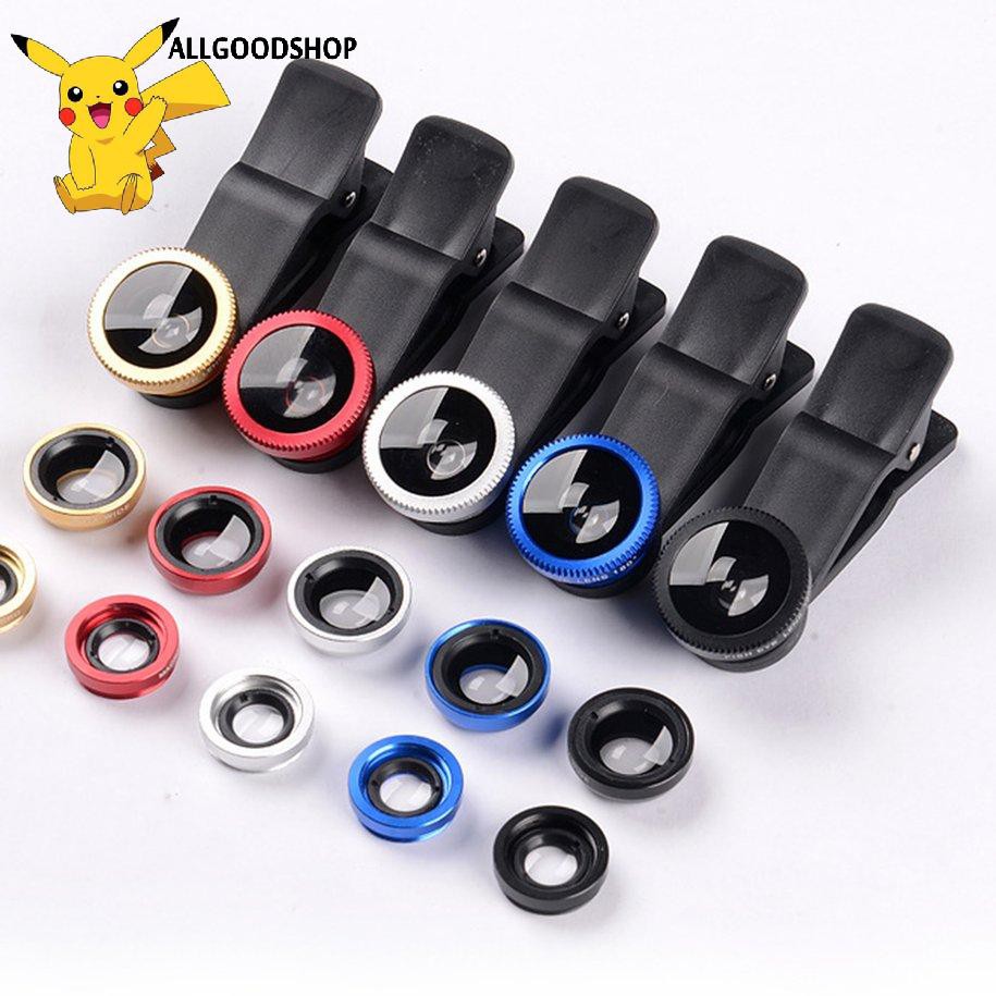 111all} 3 in 1 Fish Eye+Wide Angle+Macro Clip On Camera Lens Set for Mobile Phone | BigBuy360 - bigbuy360.vn