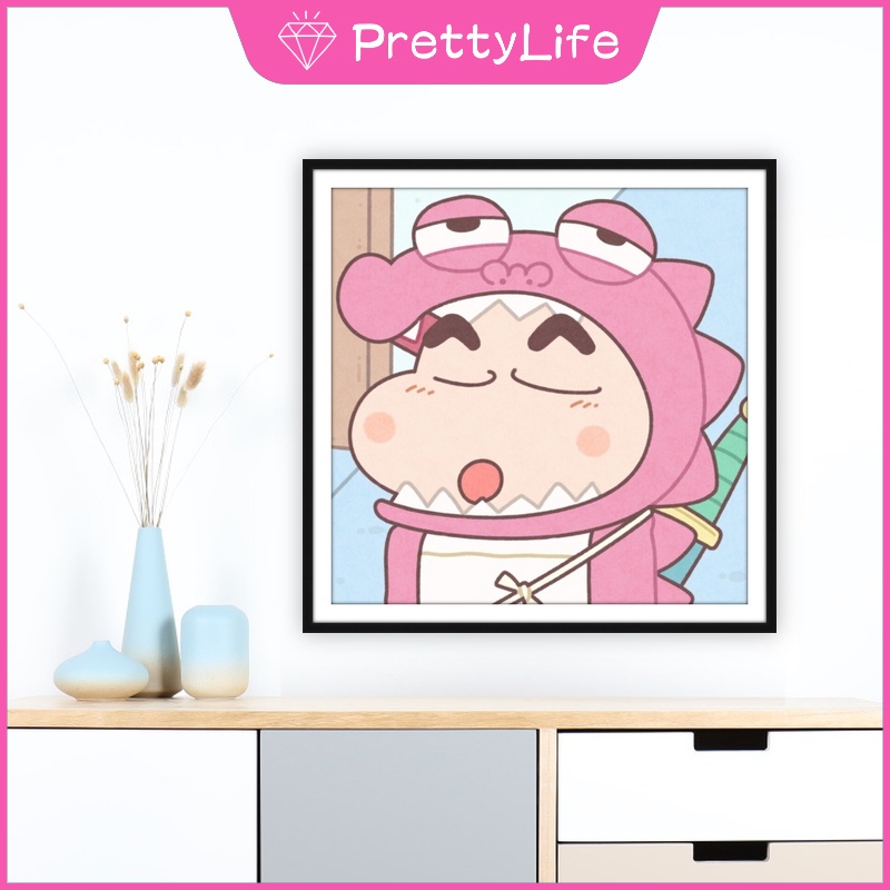 Bộ Tranh Đính Đá 5D Tự Làm Hình Shin-Chan Nhật Bản 30x30cm / 40x40cm / 50x50cm