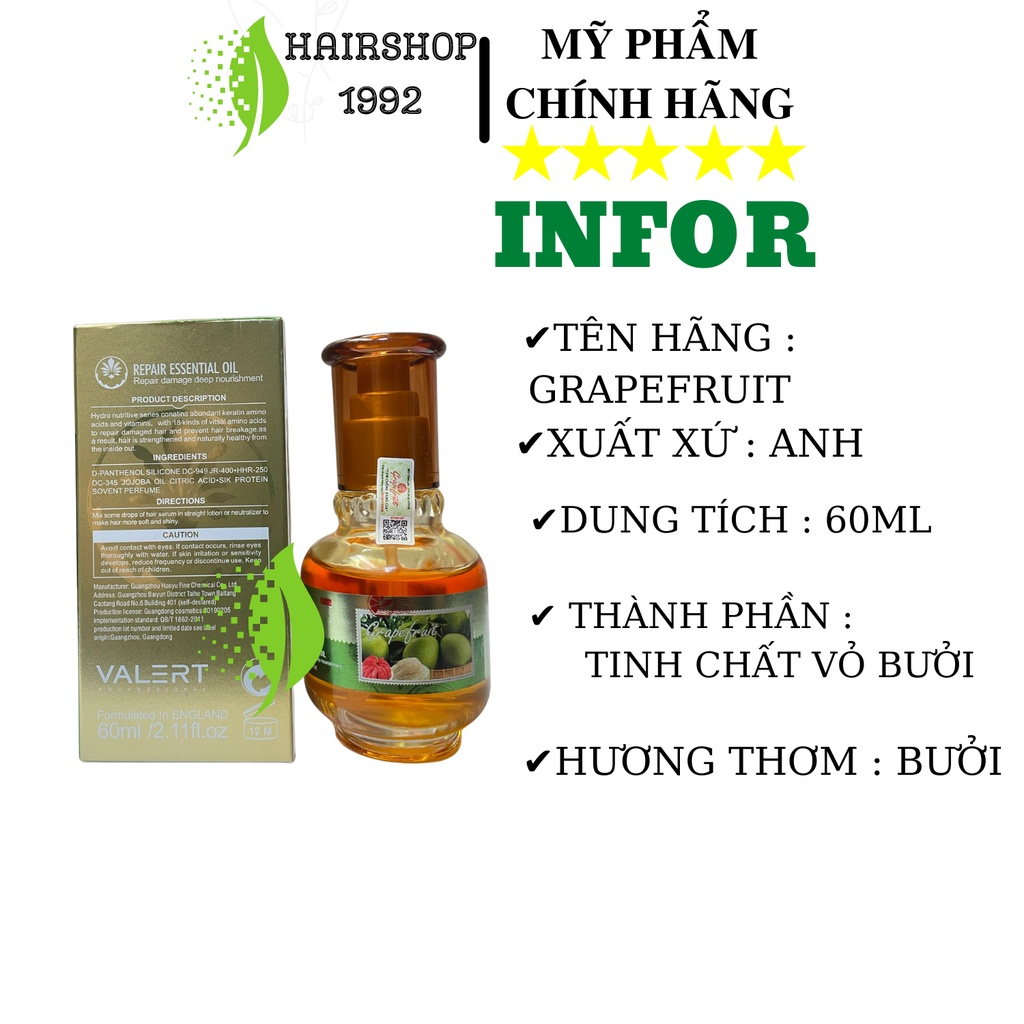 Xịt Dưỡng Tóc Tinh Dầu Bưởi 220ml Ngăn ngừa rụng tóc - kích thích mọc tóc - phục hồi tóc hư tổn