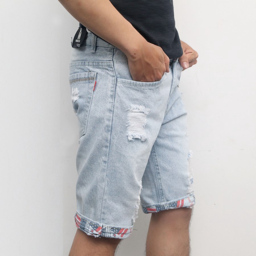 Quần short jean nam MĐ Q416 xám đậm | BigBuy360 - bigbuy360.vn
