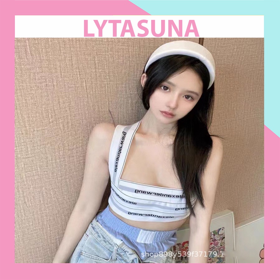 Áo Bra Nữ Chun Wang Dáng Croptop Thiết Kế Độc Đáo Cá Tính Cực Sành Điệu Co Giãn V12