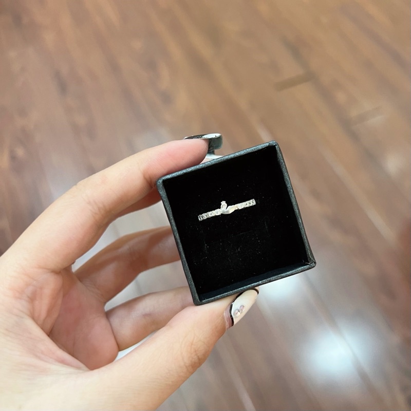Nhẫn nữ bạc nguyên chất họa tiết thiên nga tinh tế, thanh lịch SUN564 Lavesta