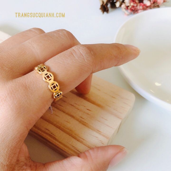 NHẪN TITAN KIM TIỀN XINH ĐẸP