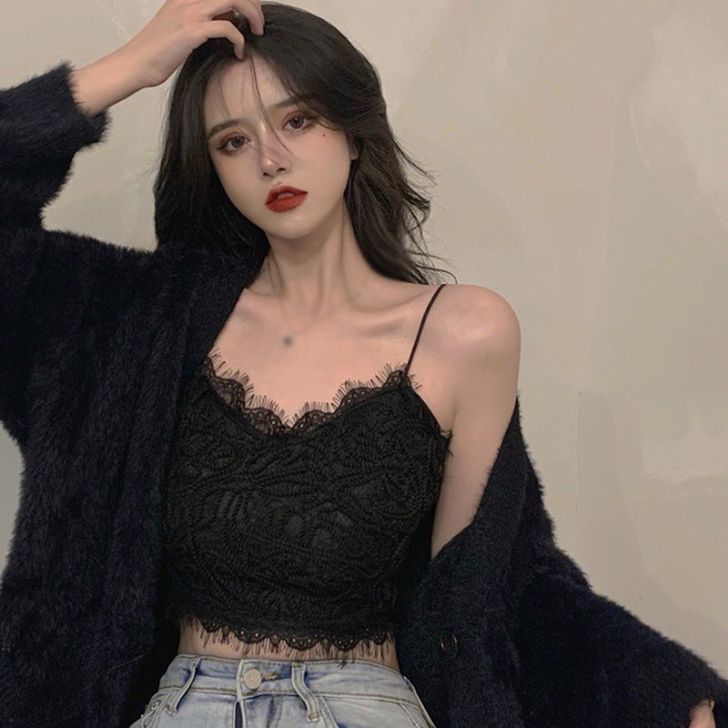 Áo bra ren 2 dây dáng ngắn màu trơn thời trang hè cho nữ