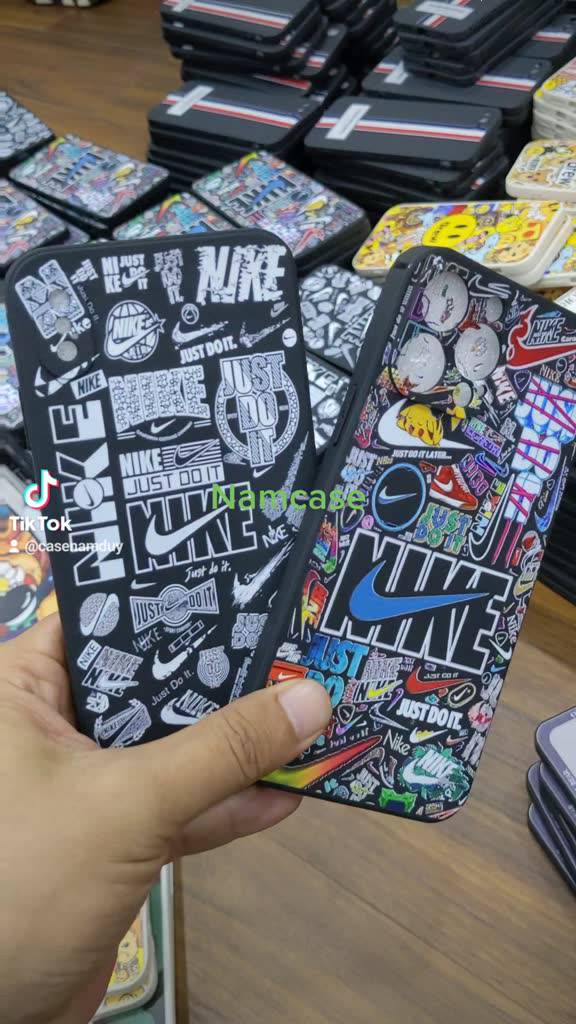 Ốp lưng iPhone Nike cạnh viền vuông silicon mềm dẻo bảo vệ camera cho iphone 6/6s/7/8/X/XS/11/12/13/14 Pro Plus Max | BigBuy360 - bigbuy360.vn