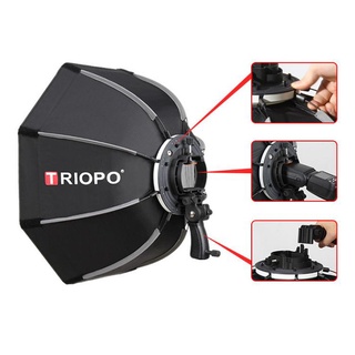 Softbox bát giác Triopo KS65 cho đèn flash speedlite Quick