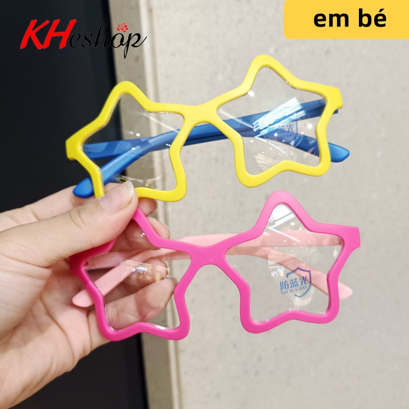 Kính thời trang cho bé chống ánh sáng xanh hình ngôi sao, kiểu dáng dễ thương mã Y3015