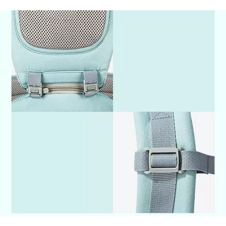 Địu em bé cao cấp đa tư thế thoáng khí, đai điệu trẻ em có hộp tì bệ ngồi trợ lực giữ dáng ngồi cho con yêu, địu mềm