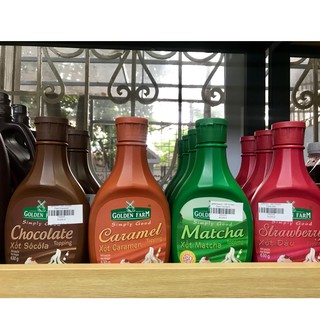 Sốt Golden Farm (Socola, Dâu, Matcha, Caramel) Chai 630g