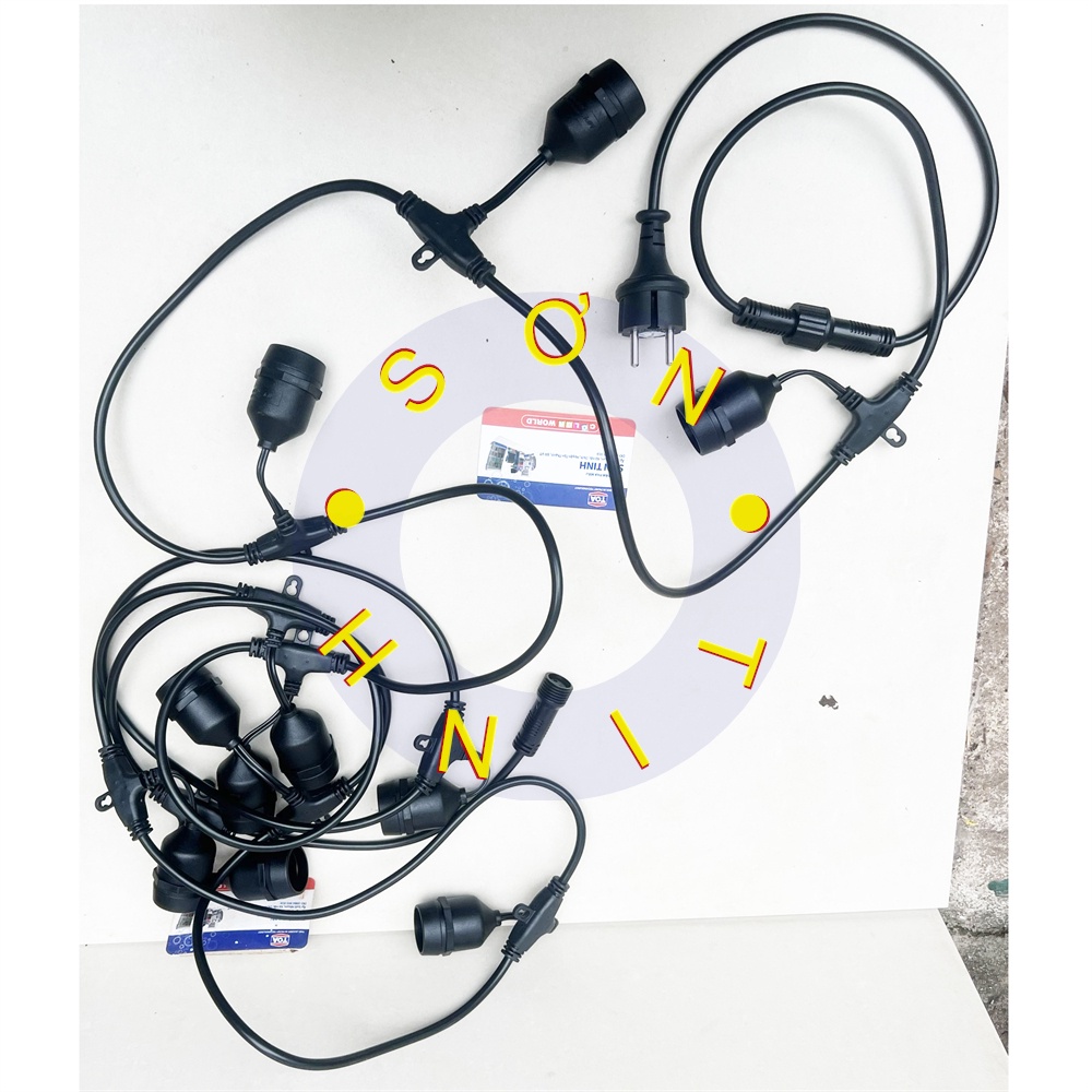 Dây đui đèn MPE trang trí ngoài trời dùng cho quán cà phê, trà chanh, trà sữa