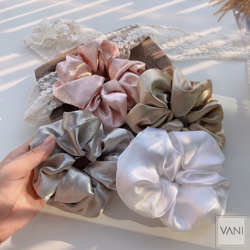 DÂY CỘT TÓC VẢI LỤA SCRUNCHIES MÀU XINH HOT TREND 2019