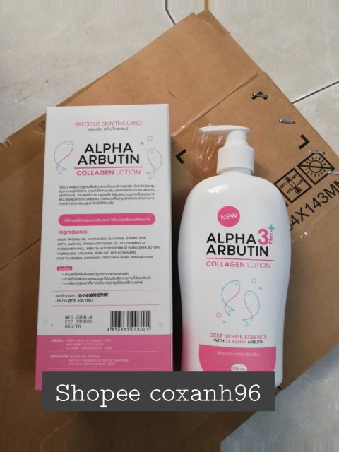 Lotion dưỡng thể Alpha arbutin 3 plus + collagen mẫu mới thái lan