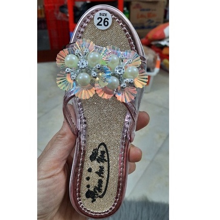 DÉP GUỐC HOA ĐÍNH NGỌC BÉ GÁI CAO 3CM