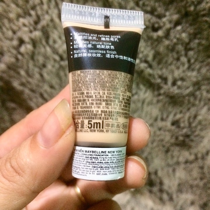 (1.5ml) Sample Kem Nền Mịn Lì Maybelline Fit Me Matte + Poreless | BigBuy360 - bigbuy360.vn