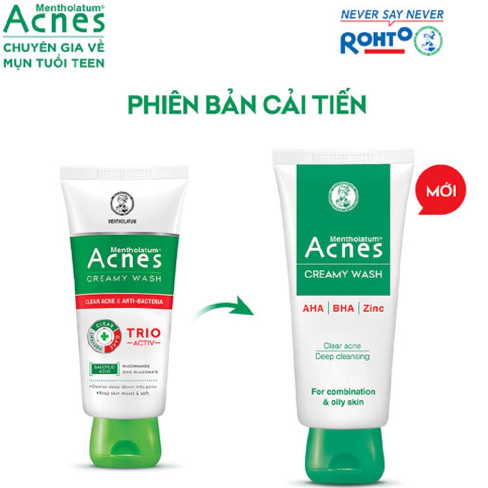 Kem Rửa Mặt Acnes Giúp Ngừa Mụn Creamy Wash 100% Chính hãng vov cung cấp và bảo trợ.