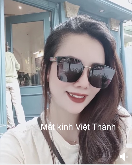 Kính mát nữ chống Uv nửa viền cao cấp 2023