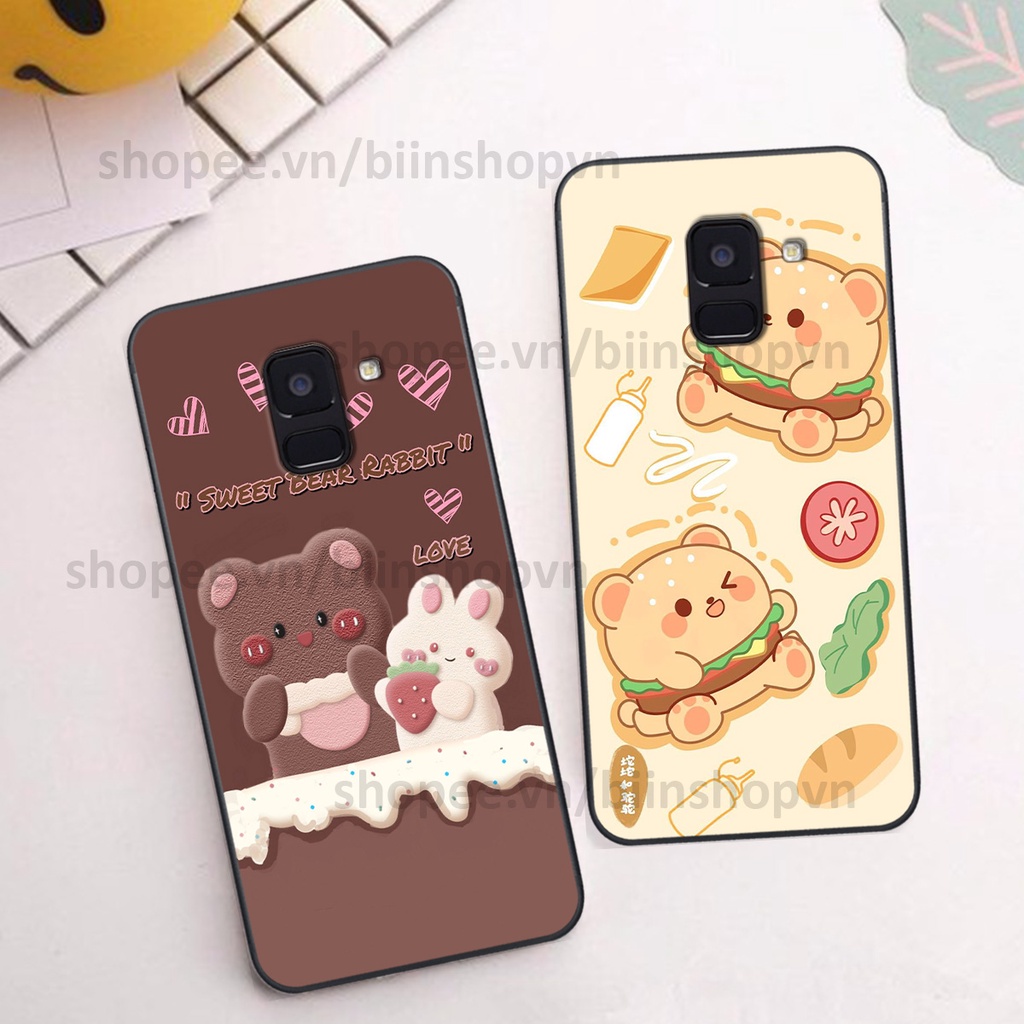 Ốp Samsung A8 2018 / A8 Plus / A8+ in hình gấu chocolate kẹo ngọt siêu đẹp siêu xinh