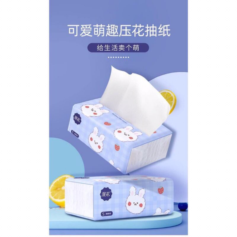 THÙNG 40 BỊCH GIẤY ĂN HÌNH CON THỎ XINH XẮN - GIẤY ĂN HÌNH CON THỎ DAI MỀN THẤM NƯỚC,KHÔNG BUNG