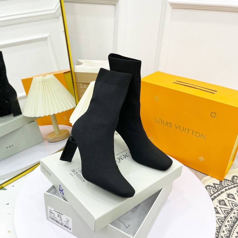 Bốt len chun gót dẹt 2 màu fullbox | BigBuy360 - bigbuy360.vn