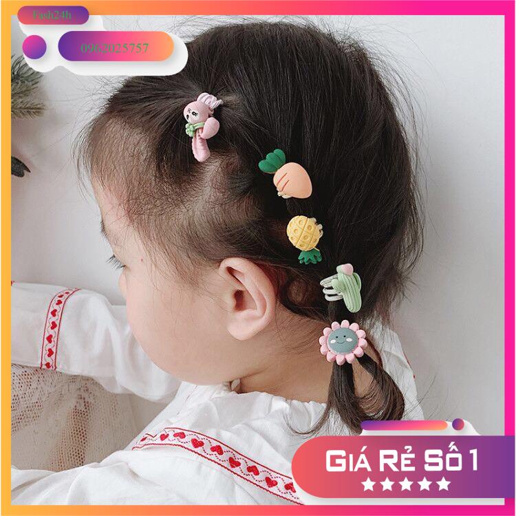 Combo 10 Chiếc thun buộc tóc cho bé gái xinh đẹp, duyên dáng, đáng yêu.
