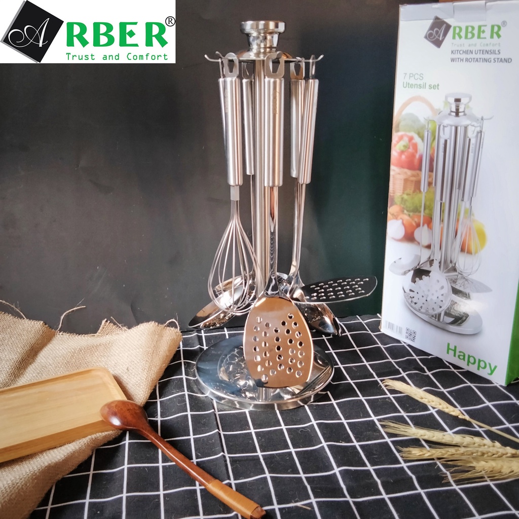 [HÀNG CHÍNH HÃNG] - Bộ muôi xẻng inox 304 cao cấp - Arber - thương hiệu Đức - nấu bếp cực bền đẹp