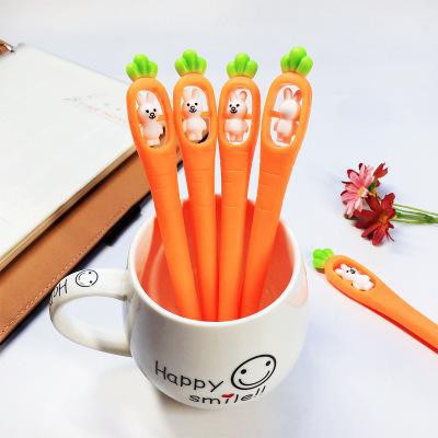 [Mã LIFEB04ALL giảm 10% tối đa 15K đơn 0Đ] bút cà rốt thỏ xoay D241 bút cute bút dễ thương bút viết gel