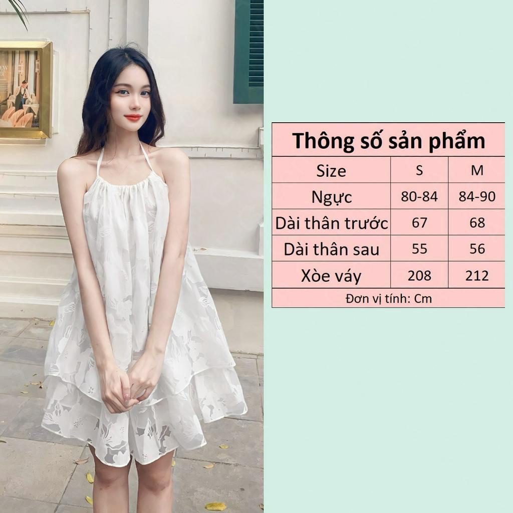 Váy 2 dây nữ dáng xòe chất tơ AP Green V-VHD5