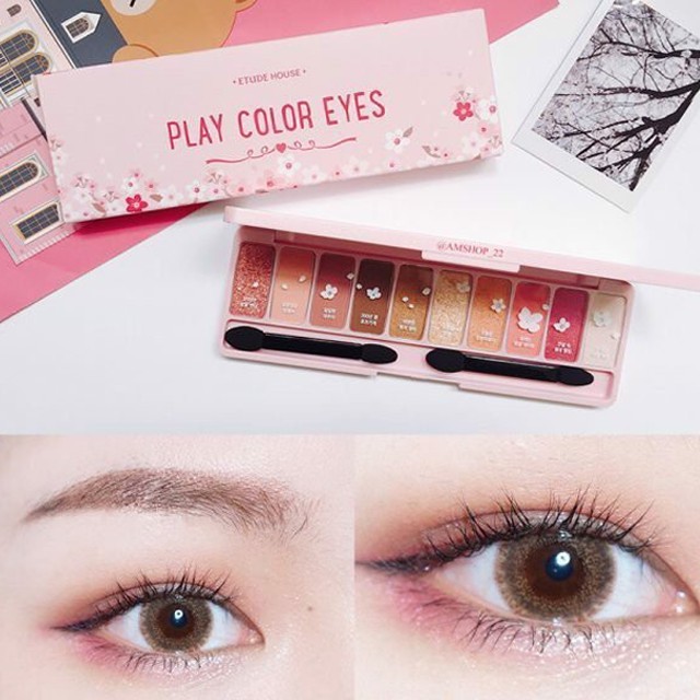 phấn mắt etude house play color eyes cherry blossom