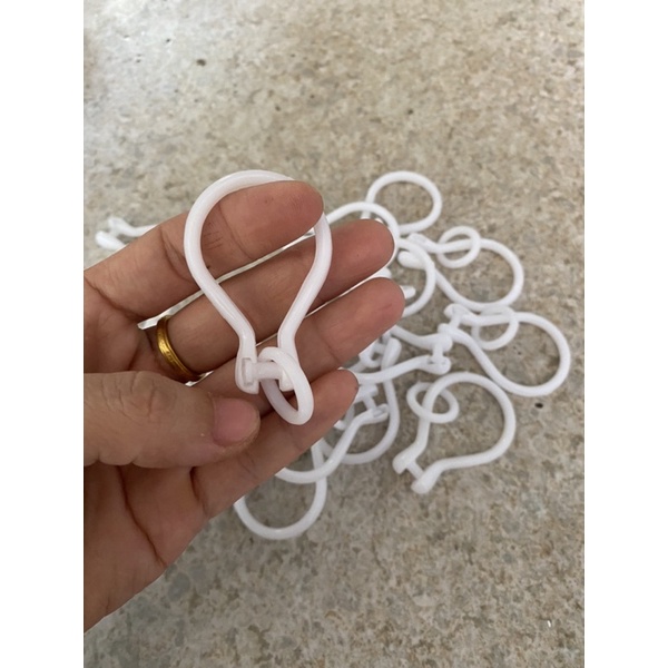 20 Móc rido - móc treo rèm cửa bằng nhựa cứng loại 5.5cm