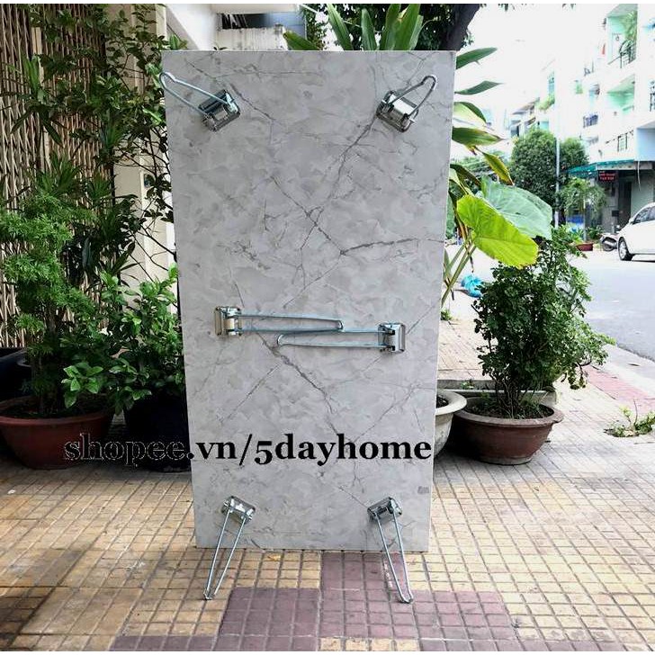 Bàn Ăn Gấp Gọn Ngồi Bệt Giả Đá Sang Trọng [Kích thước mặt bàn rất to. Dài 120cm x Rộng 60cm]