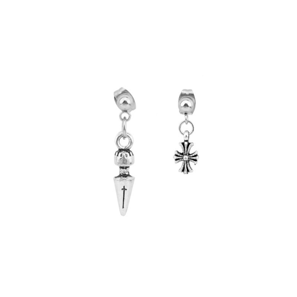 1 Khuyên Vành Tai Bằng Thép Không Gỉ Phong Cách Retro Cá Tính