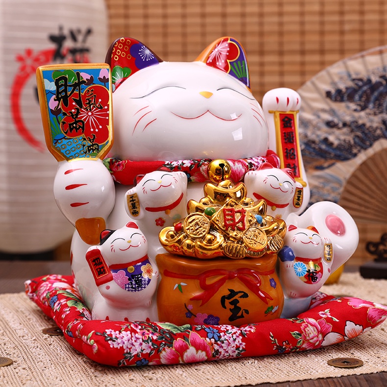 Mèo Thần Tài Niên Niên Hữu Dư 25cm