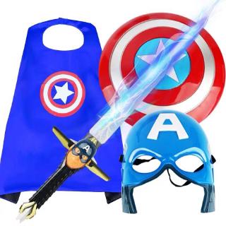 Bộ đồ chơi siêu nhân gồm kiếm, khiên, mặt nạ, áo choàng cho trẻ em
