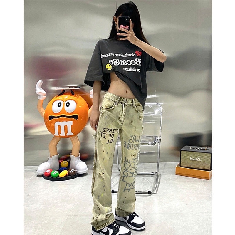 Quần Jean thêu chữ, Quần Jean hiphop vảy mực