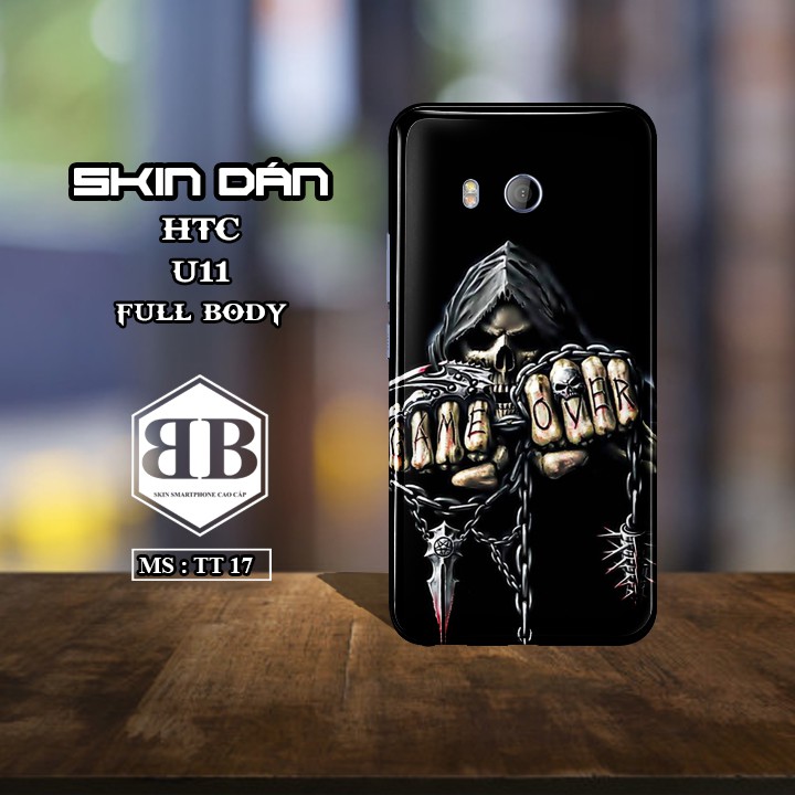 Bộ Skin Dán Cho HTC U11 Full Lưng Viền, Dùng thay ốp lưng cực chuẩn in hình theo sở thích