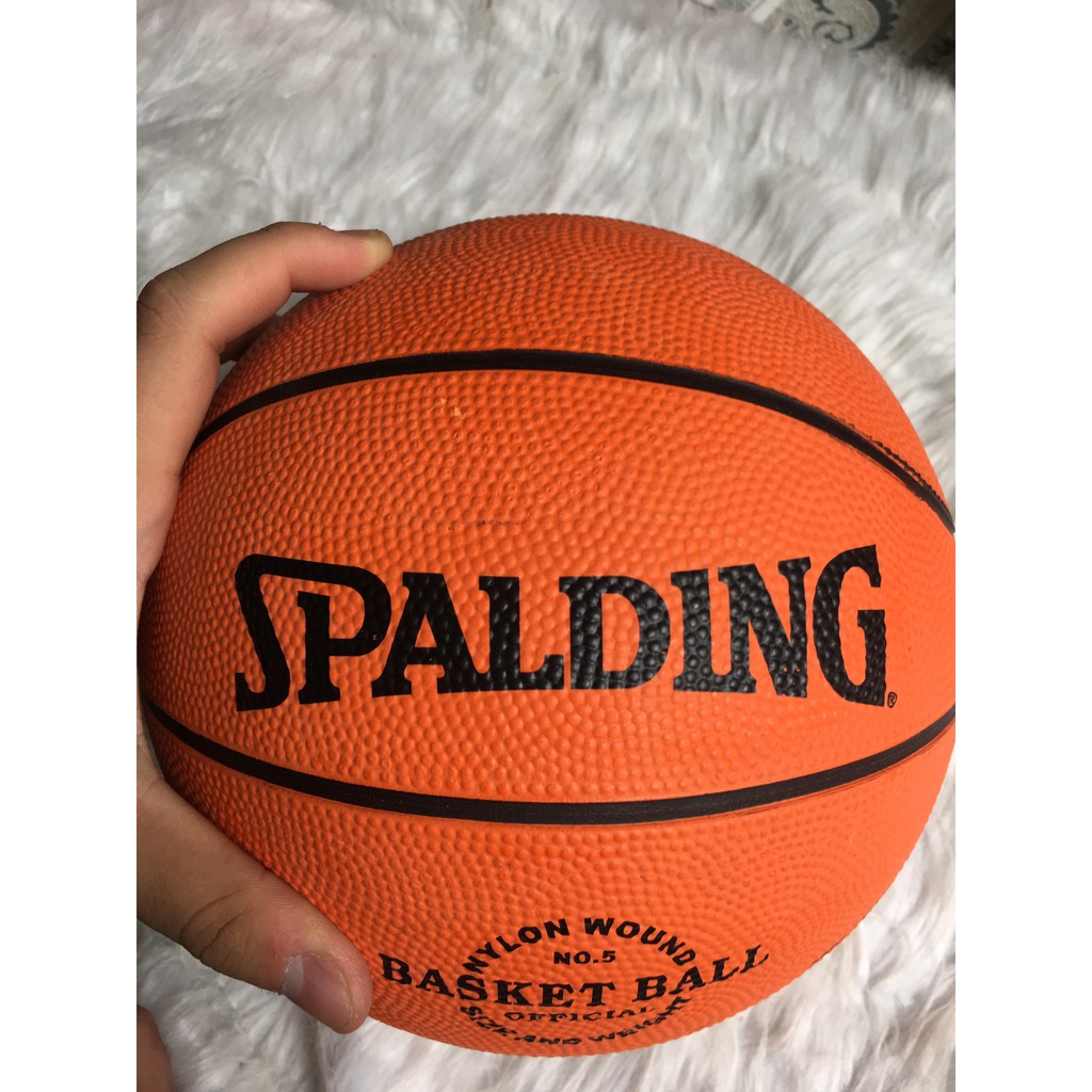 Quả Bóng Rổ Spalding Cao Su Cao Cấp (Free Ship) Size 5_6_7 Phù Hợp Sân Bóng Rổ Ngoài Trời_Tặng Kèm Kim + Lưới Đi Kèm