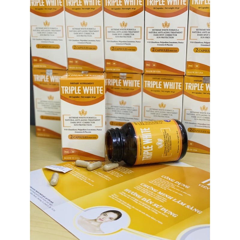 Viên uống trắng da Triple White