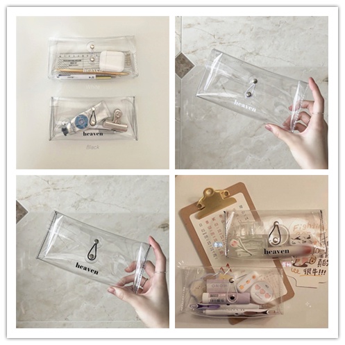 Túi Đựng Bút Bằng PVC Trong Suốt Đa Năng Tiện Dụng