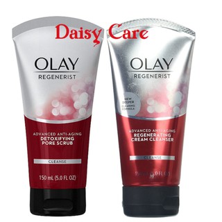 [Hàng USA] Sữa rửa mặt chống lão hóa, tái tạo, trẻ hóa da Olay Regenerist Advanced Anti-Aging Pore Scrub/ Cream Cleanser