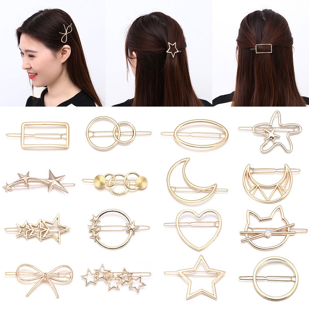 Kẹp Tóc Kim Loại Lấp Lánh Xinh Xắn Cho Nữ