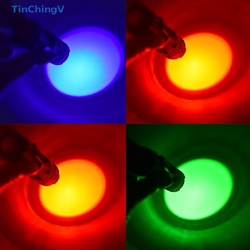[TinChingV] Đèn Pin LED Màu Đỏ / Xanh Lá / Xanh Dương Ánh Sáng Xanh Dương Nhìn Ban Đêm Cho Cắm Trại Hung [Mới]