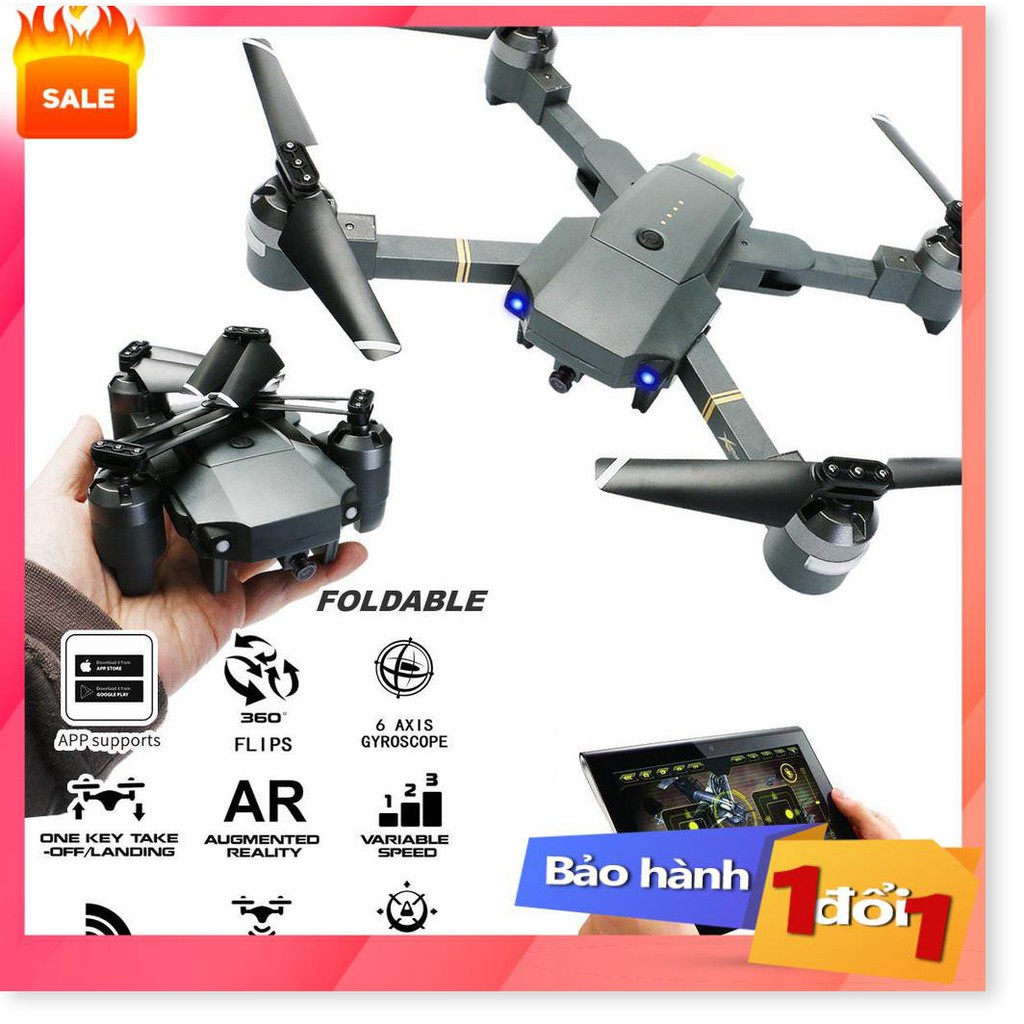 [Top sale] - Flycam mini,Máy bay điều khiển từ xa XT-1 kết nối Wifi quay phim chụp ảnh Full HD 720P. Bảo hành 1 đổi 1