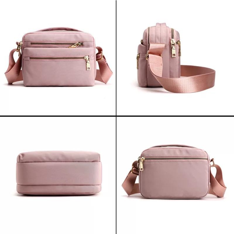 Túi Đeo Chéo Nhiều Ngăn Chất Liệu Nylon Chống Thấm Nước Thời Trang Cho Nữ
